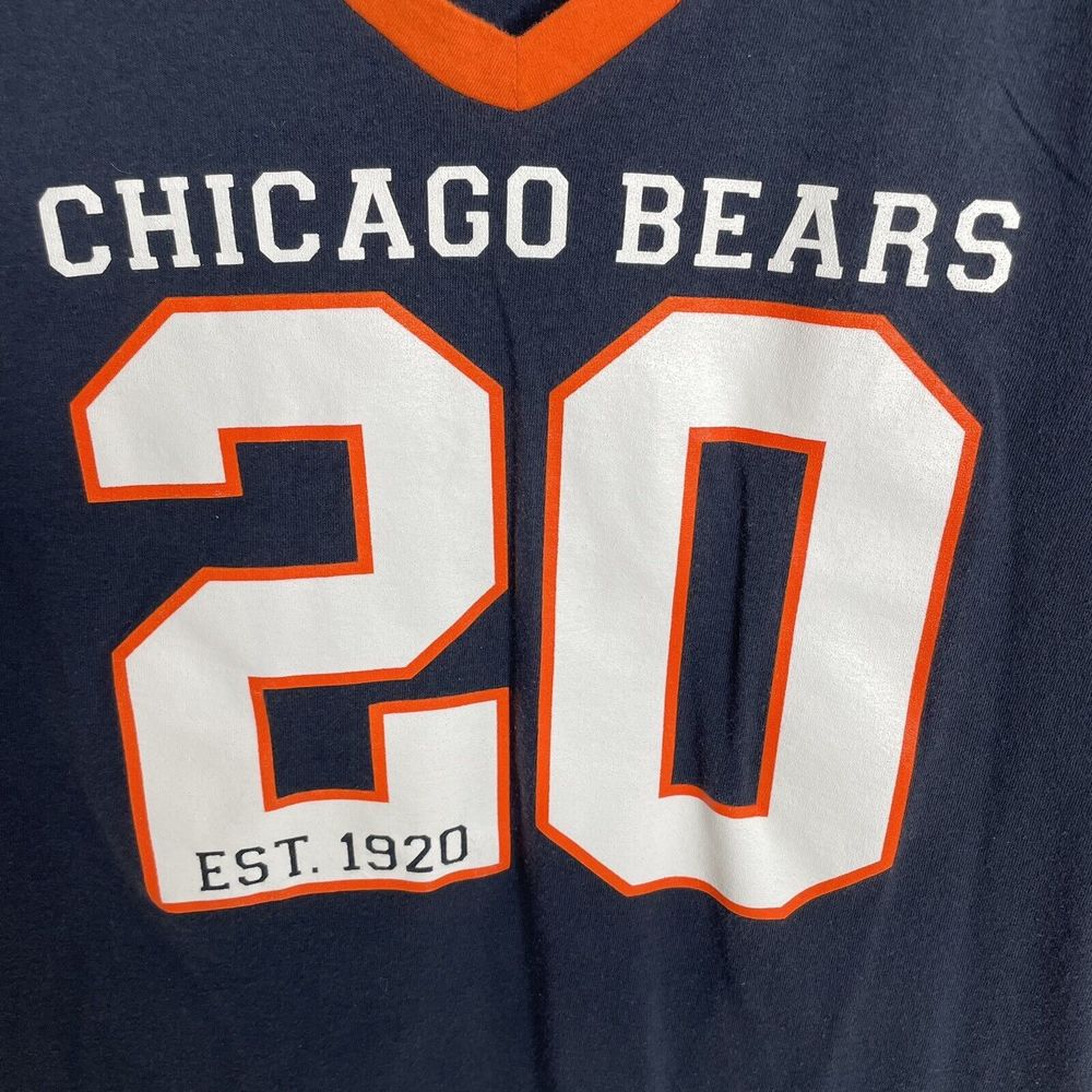 Chicago Bears Womens T-Shirt, Large, Dark Blue, #20 V Neck, NFL Apparel - Picture 2 of 7